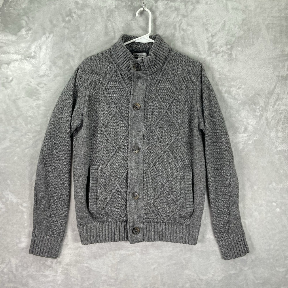 Peter Millar Sweater Mens Small Full Zip Button Cardigan Baby Wool Yak Cashmere